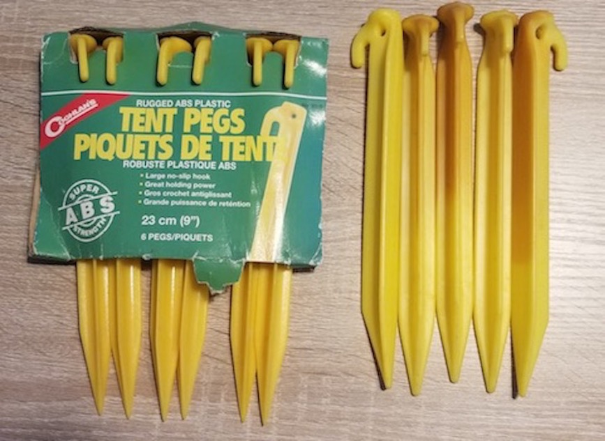 11 tent pegs